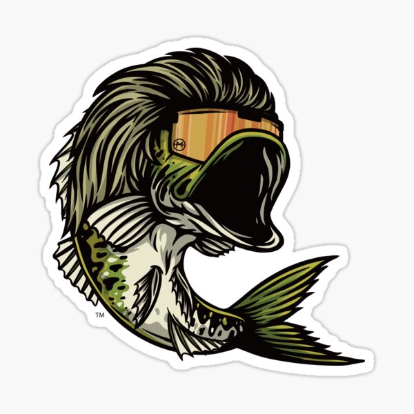 Bass Mullet Sticker