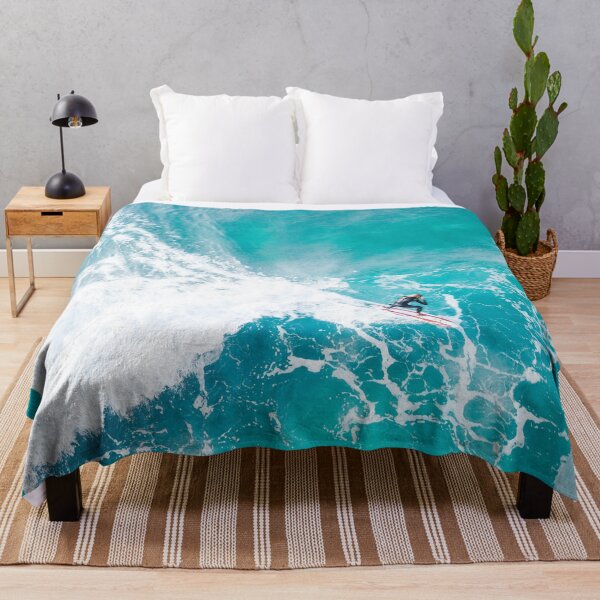 Item preview, Blue Ocean wave and surfing with blue shades of colors designed and sold by Shenuka93.