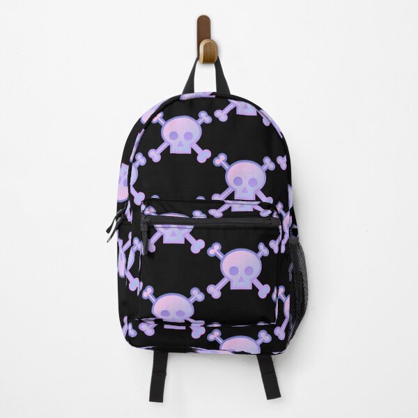 Item preview, Skull and Crossbones Pirate Flag Pink Purple Gradient Pastel Goth designed and sold by MOP-tees.
