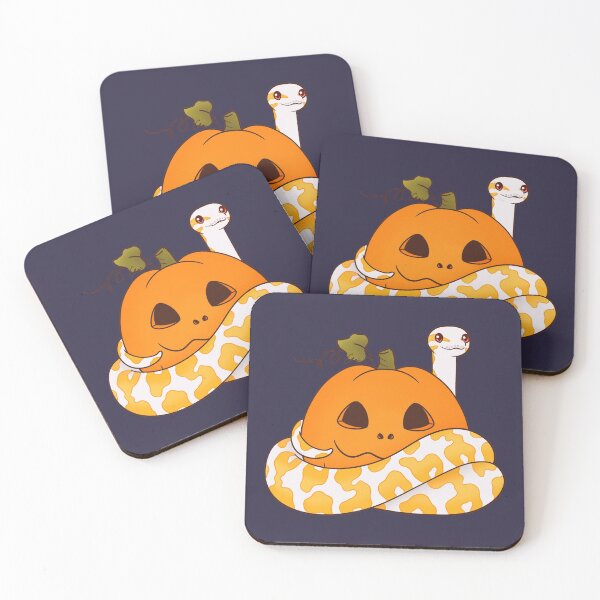 Item preview, Albino Ball Python Halloween Theme! Ball Python and Pumpkin designed and sold by anacecilia.