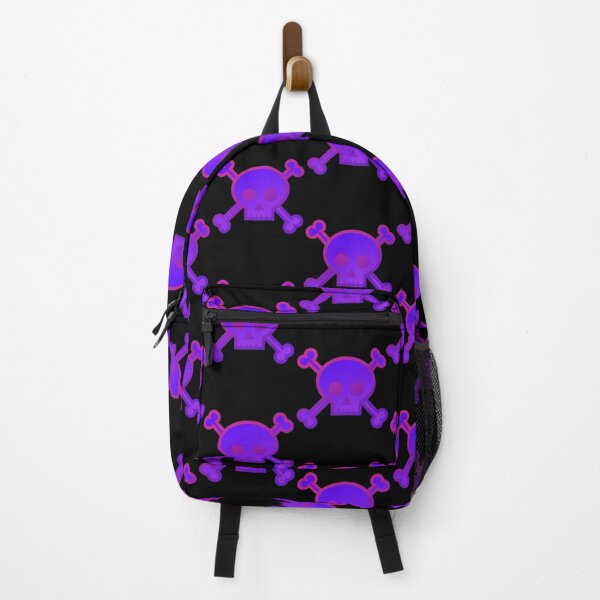 Item preview, Skull and Crossbones Pirate Flag Red Purple Gradient Pastel Goth designed and sold by MOP-tees.
