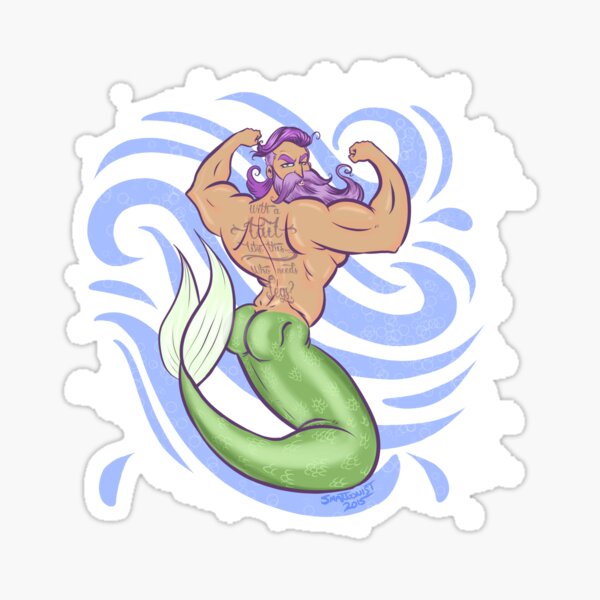 MERMAN BOOTY Sticker