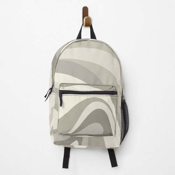 Item preview, New Groove Retro Swirl Abstract Pattern in Taupe Cream Beige Gray designed and sold by kierkegaard.