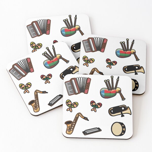 Item preview, Cartoon Musical Instrument Stickers Pack #2 of 3 Journals Diaries Scrapbooking Sticker Books  designed and sold by Hanlar.