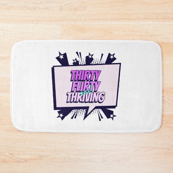 Item preview, Thirty Flirty and Thriving text design purple   designed and sold by PierNinetyTwo.