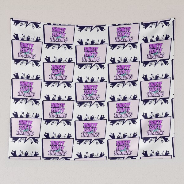 Item preview, Thirty Flirty and Thriving text design purple   designed and sold by PierNinetyTwo.