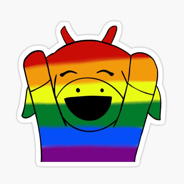 Rainbow cow Sticker