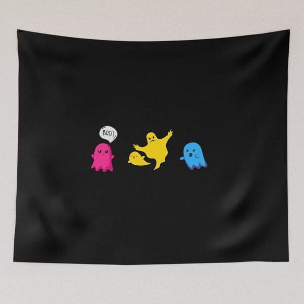 Item preview, Cute Halloween Ghosts. Pansexual Pride designed and sold by Subtle Pride Shop.