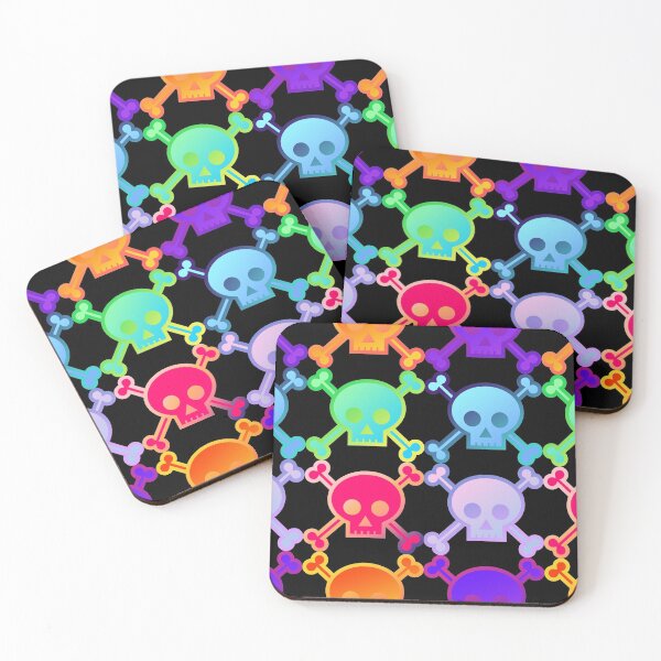 Item preview, Skull and Crossbones Pirate Flag Field of Gradient Pastel Goth Skulls designed and sold by MOP-tees.