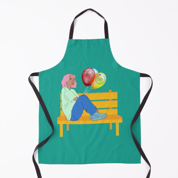 Item preview, 13 going on 30, young teenager with pink hair holding some balloons, with 13 and 30 printed on them. designed and sold by BeKindST.