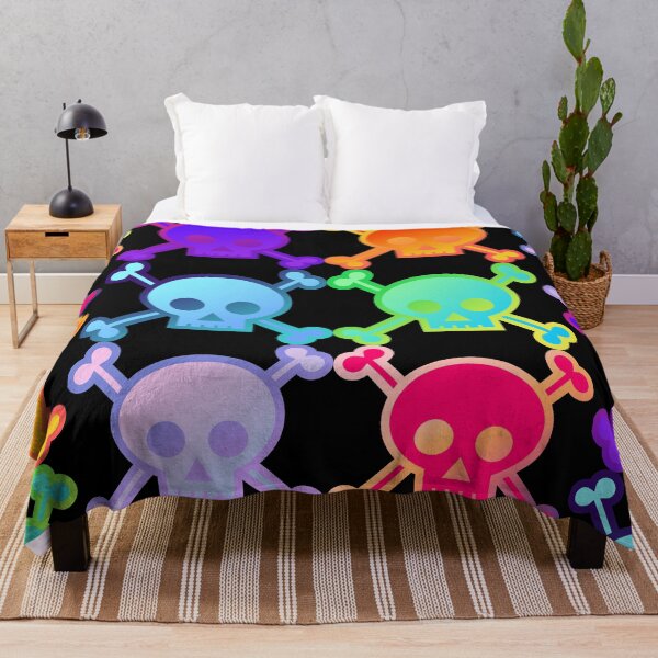 Item preview, Skull and Crossbones Pirate Flag Field of Gradient Pastel Goth Skulls designed and sold by MOP-tees.