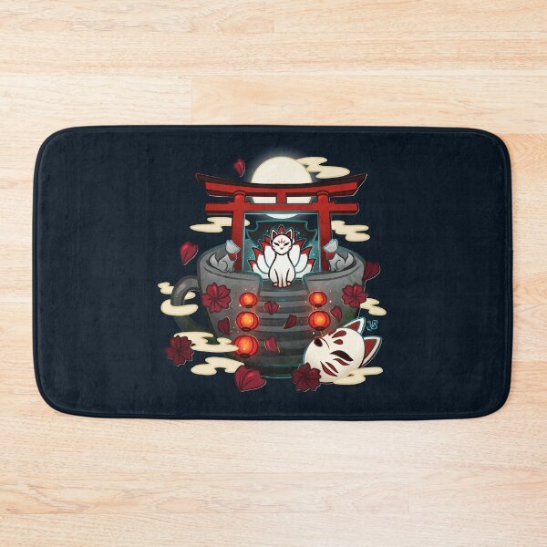 Item preview, Moonlit Kitsune Shrine Teacup designed and sold by heysoleilart.