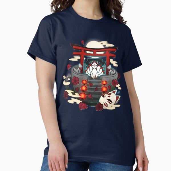 Item preview, Moonlit Kitsune Shrine Teacup designed and sold by heysoleilart.