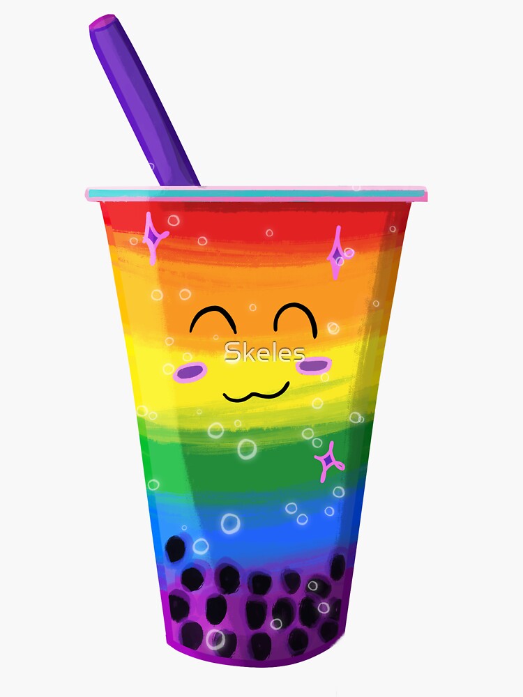 Pride Flag Bubble Tea Sticker For Sale By Skeles Redbubble