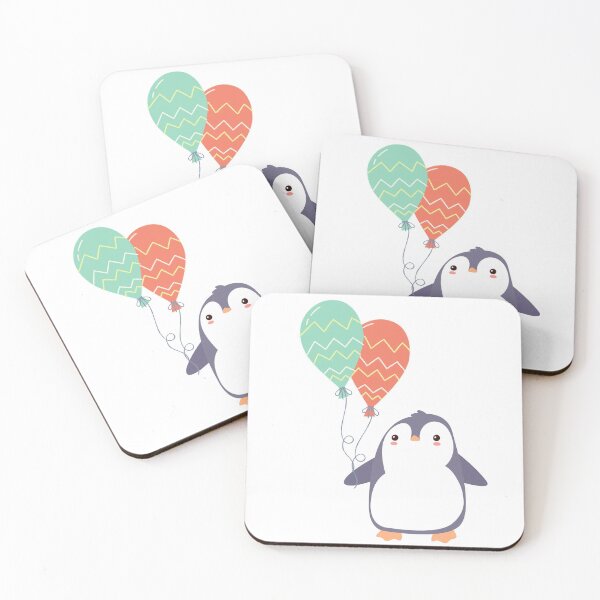 Item preview, Cute Penguin with Balloons designed and sold by rosendosen.