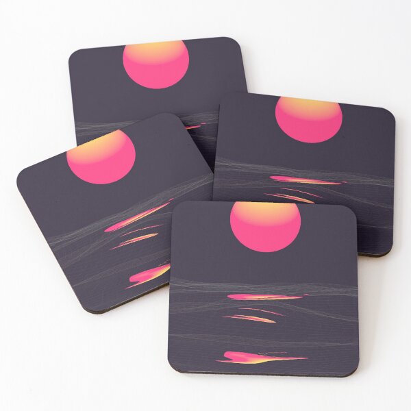 Item preview, Sunset Beach at the beach Neon Retro Color Digital Art designed and sold by Rakuten Mallor.