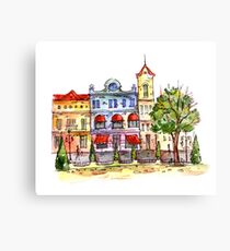 Retro city Canvas Print