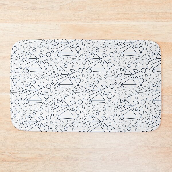 Item preview, Black Gemetric Shapes Pattern  designed and sold by MC Art Studio.