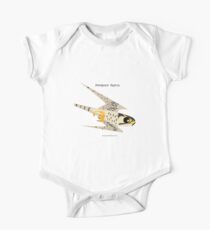 Peregrine Falcon diving caricature One Piece - Short Sleeve