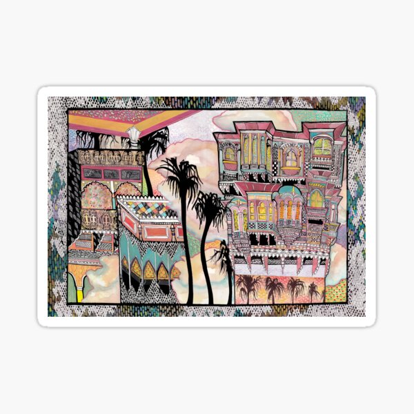 Palm Trees and Havelis Sticker