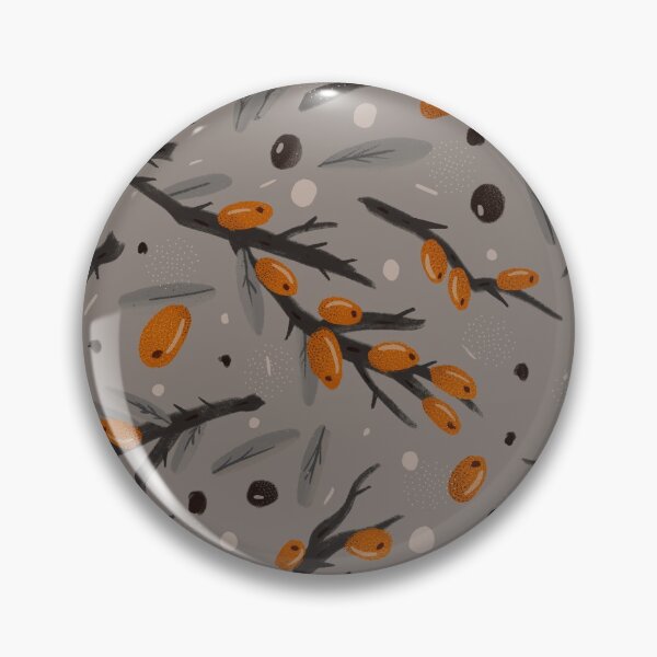Item preview, Sea buckthorn and juniper berries autumn print designed and sold by semisoberme.
