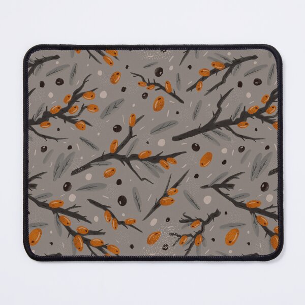 Item preview, Sea buckthorn and juniper berries autumn print designed and sold by semisoberme.