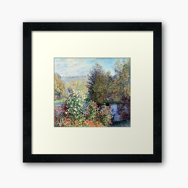 Claude Monet Corner of the Garden at Montgeron Framed Art Print