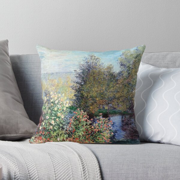 Claude Monet Corner of the Garden at Montgeron Throw Pillow