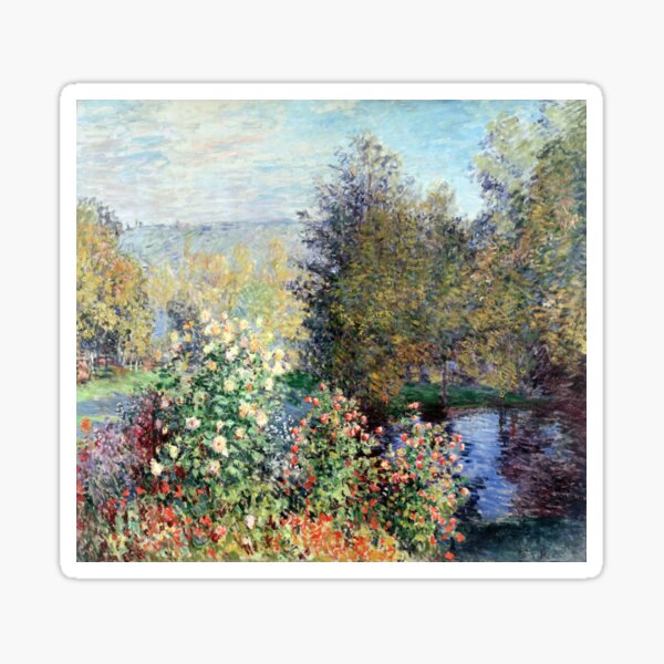 Claude Monet Corner of the Garden at Montgeron Sticker