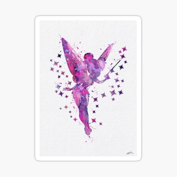 Tinker Bell Sticker For Sale By Zoencwong Redbubble 