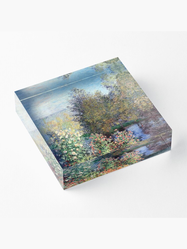 Alternate view of Claude Monet Corner of the Garden at Montgeron Acrylic Block