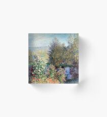 Claude Monet Ecke des Gartens in Montgeron Acrylblock