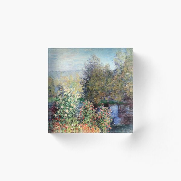 Claude Monet Corner of the Garden at Montgeron Acrylic Block