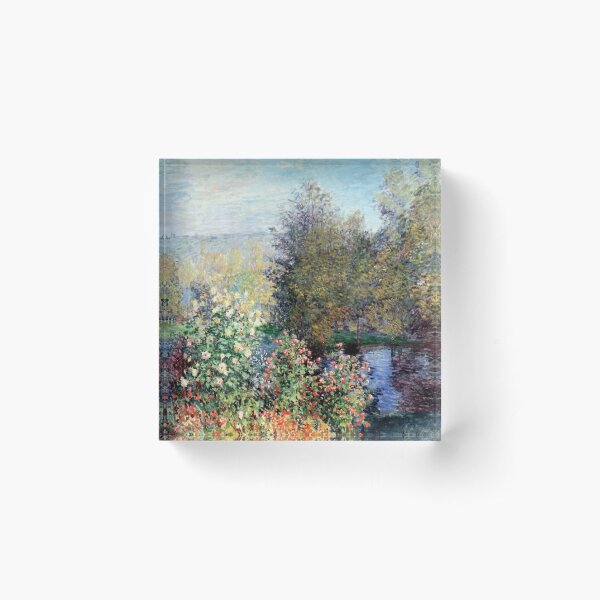 Claude Monet Corner of the Garden at Montgeron Acrylic Block
