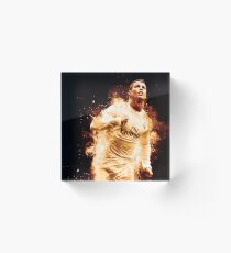 Cristiano Ronaldo 'CR7' Fire Design Acrylic Block