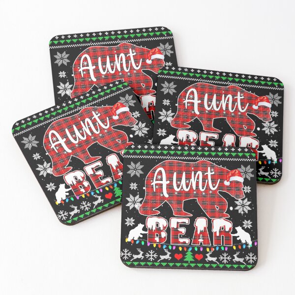 Item preview, Ugly Aunt BEAR  Women Red Plaid Christmas Pajama Family  designed and sold by Michaelmansr572.