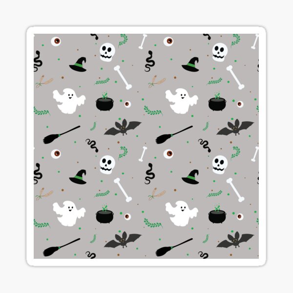 Item preview, Gray Halloween Pattern designed and sold by Holisticfox.