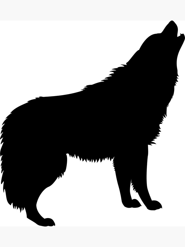 Download "Howling Wolf Silhouette" Metal Print by BillNyeIsDope | Redbubble