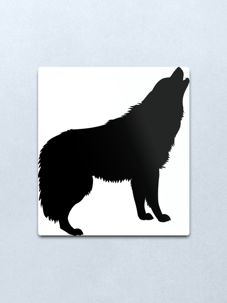 Howling Wolf Silhouette Metal Print By Billnyeisdope Redbubble