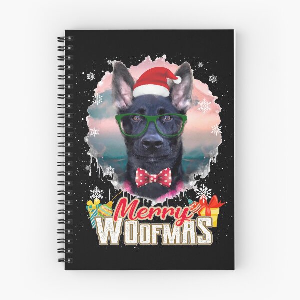 Item preview, Winter Holiday Black German Shepherd Dog Genius Christmas Santa Hat designed and sold by Barnissim.