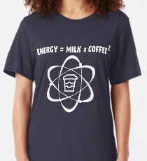 Coffee - Energy = Milk x Coffee 2 Slim Fit T-Shirt