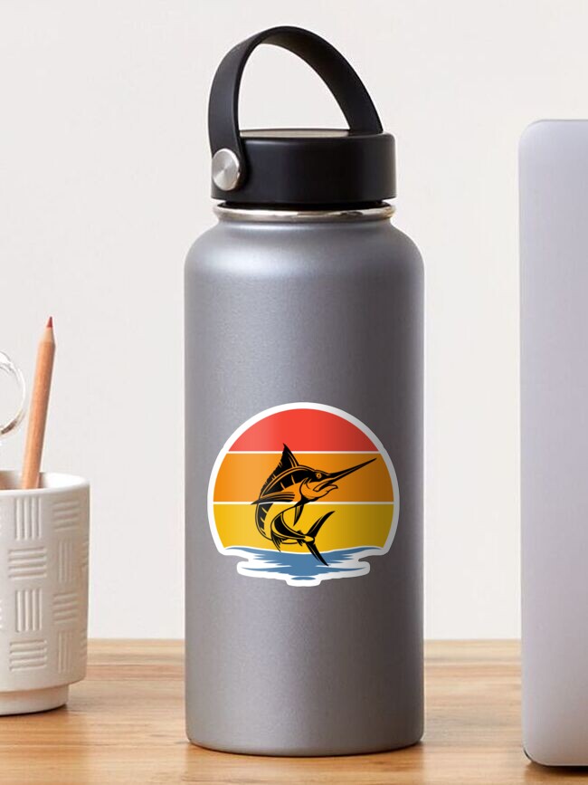 Thumbnail 1 of 3, Sticker, Marlin in the Sunset designed and sold by ItaliaStore.