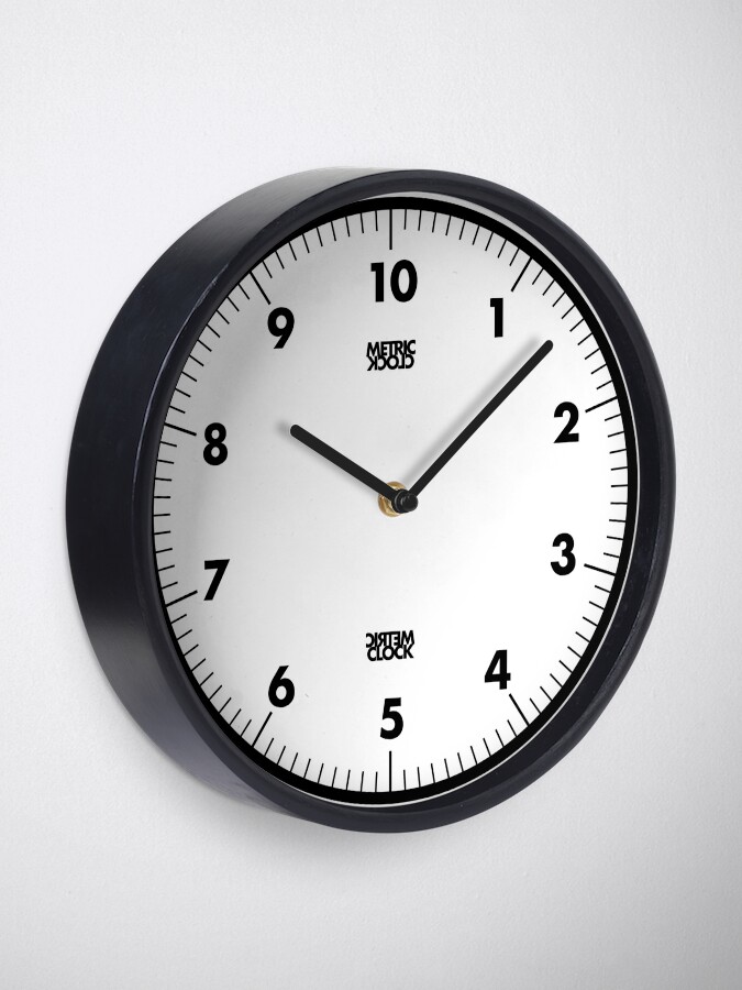 Alternate view of Metric Clock (Black) [Roufxis-Rb] Clock