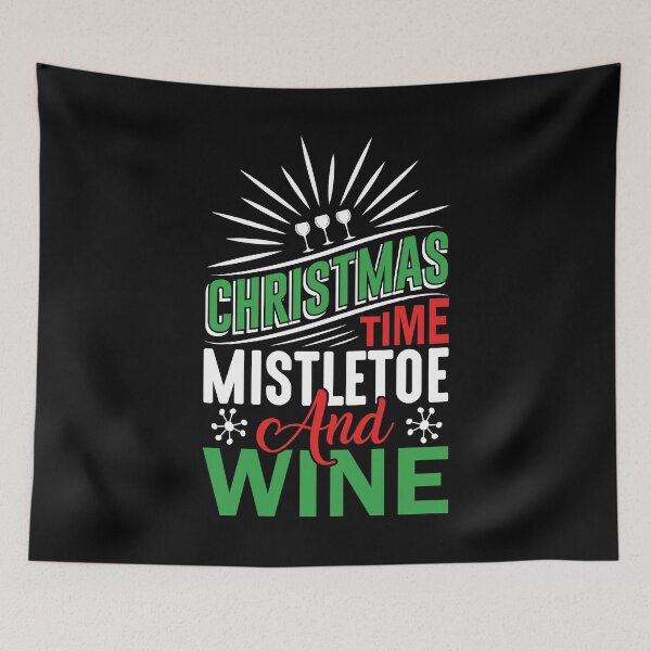 Artikelvorschau, Weihnachtszeit, Mistelzweig, Und, Wein entworfen und verkauft von SewnMemories.