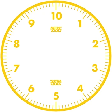 Artwork thumbnail, Metric Clock (Yellow/Black) [Roufxis-Rb] by RoufXis