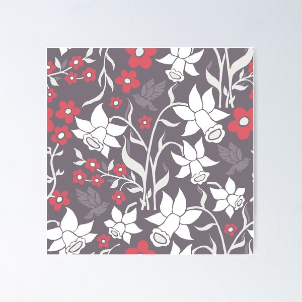 Item preview, Daffodils on Dark Grey designed and sold by Sandee ..