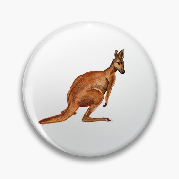 Item preview, Kangaroo in watercolor pattern designed and sold by Ala Lopatniov.