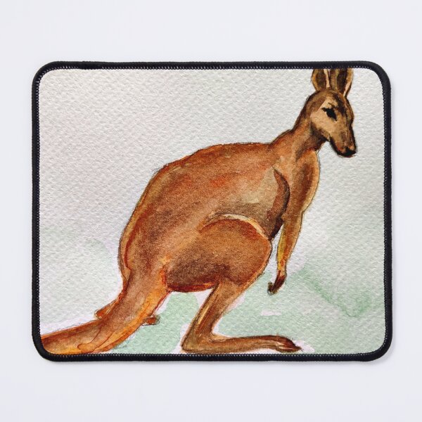 Item preview, Kangaroo in watercolor pattern designed and sold by Ala Lopatniov.