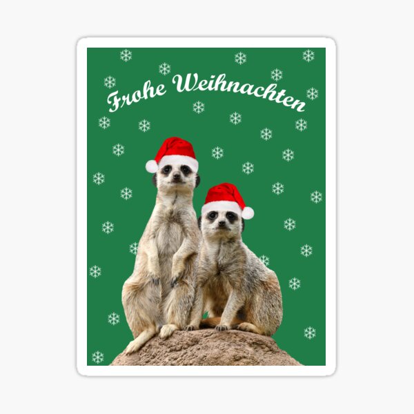 Frohe Weihnachten Erdmännchen Sticker