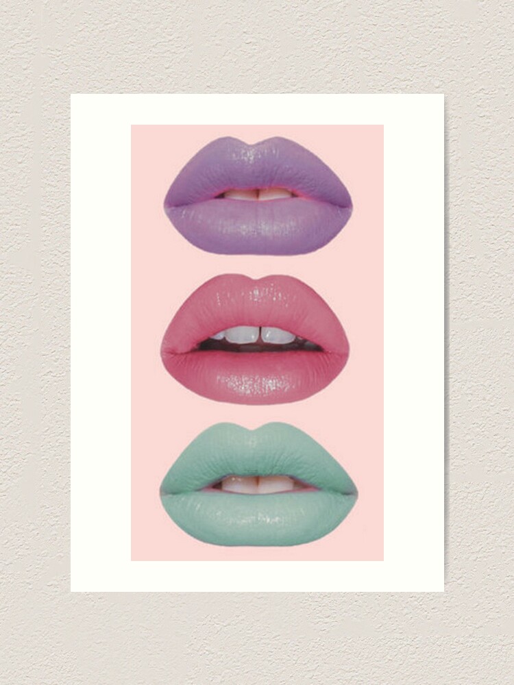 Pastell Lippen Kunstdruck Von Phantastique Redbubble